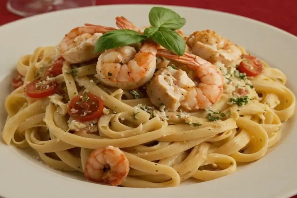 Chicken and Shrimp Pasta