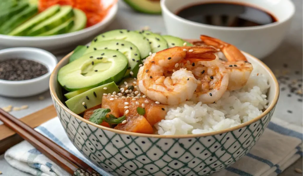 shrimp rice bowl