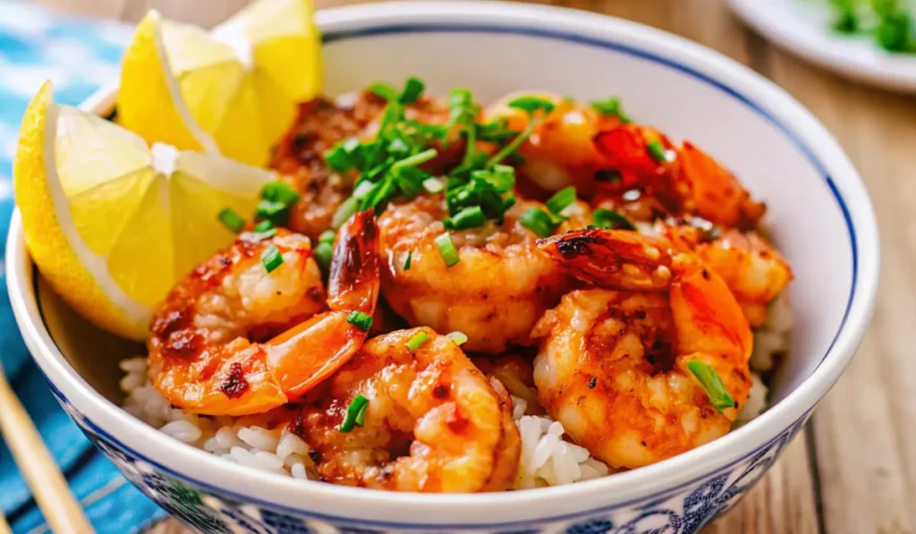 shrimp rice bowl