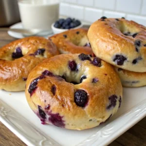 Irresistible Blueberry Bagels with Cream Cheese