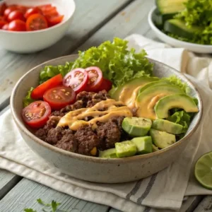 Fresh and Flavorful Burger Bowl Recipe